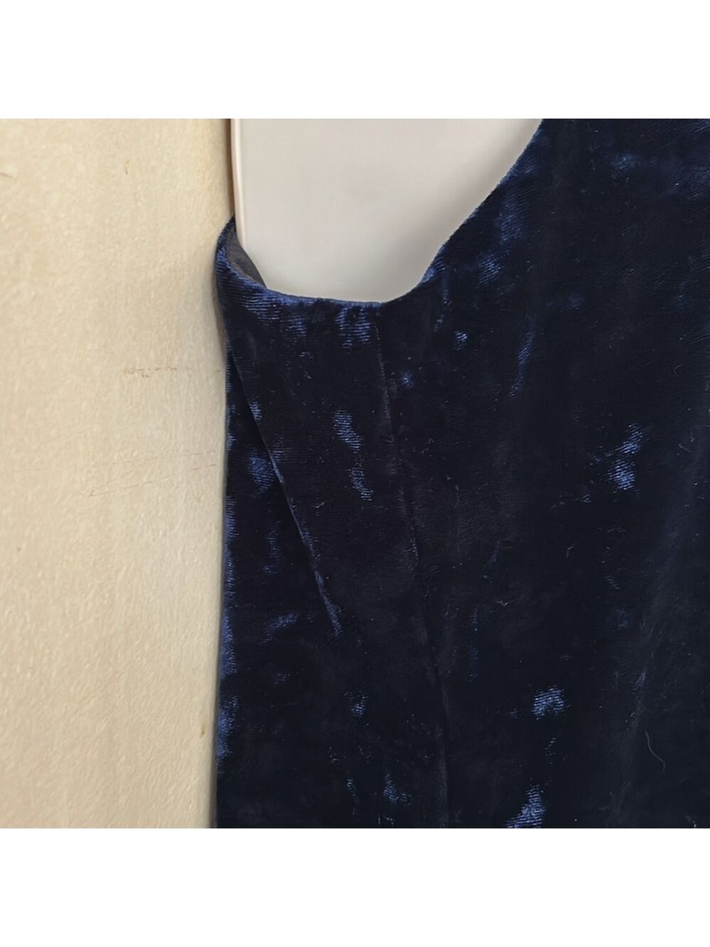 Necessary Objects jewel blue crushed velvet swing dress size M - Picture 7 of 8